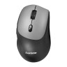 Беспроводная Bluetooth мышь ExeGate Professional Standard BT-070 (радиоканал 2,4 ГГц+Bluetooth5.2, оптическая, 1600dpi, 6D, 6 кнопок и колесо прокрутки, 500mah аккумулятор, черная, серая вставка, RTL)