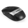 Беспроводная мышь ExeGate Professional Standard FG-10 Grey (радиоканал 2,4 ГГц, USB, оптическая, 1200dpi, 4D, 4 кнопки и колесо прокрутки, черная, серая вставка, RTL)