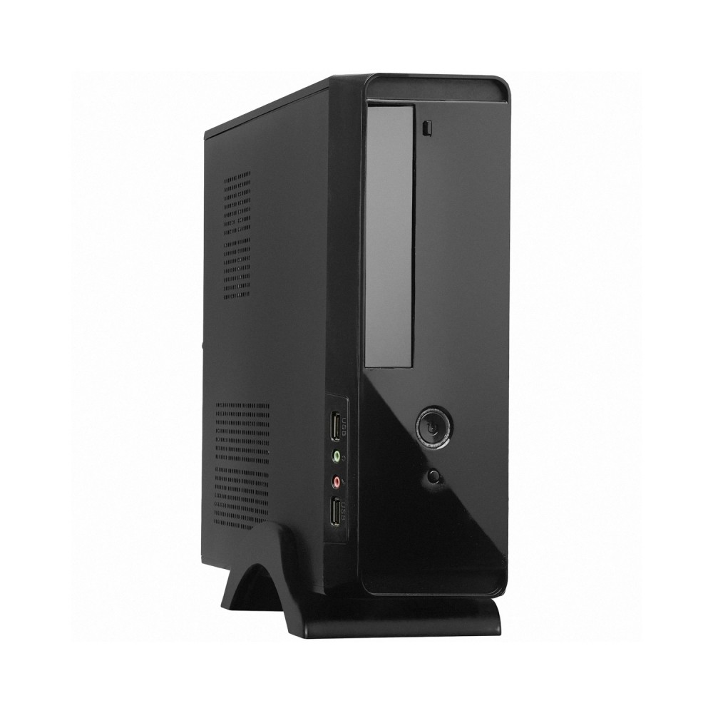 Корпус Desktop ExeGate MI-209-M450 (mini-ITX/mATX, БП M450 с вент. 8см, 2*USB, аудио, черный)