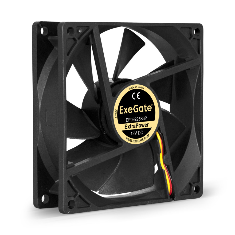 Вентилятор 12В DC ExeGate ExtraPower EP09225S3P (92x92x25 мм, Sleeve bearing (подшипник скольжения), 3pin, 2600RPM, 32dBA) Вентилятор 12В DC ExeGate ExtraPower EP09225S3P (92x92x25 мм, Sleeve bearing (подшипник скольжения), 3pin, 2600RPM, 32dBA)