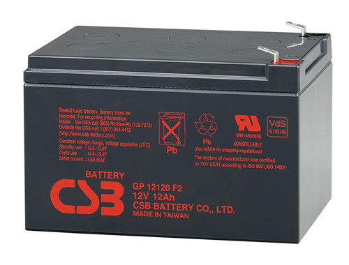 Аккумуляторная батарея CSB GP-12120 (12V, 12Ah) клеммы F2 Аккумуляторная батарея CSB GP-12120 (12V, 12Ah) клеммы F2