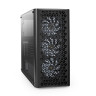 Корпус Miditower ExeGate EVO-9202 (ATX, без БП, с окном, 1*USB+1*USB3.0, аудио, черный, 3 вент. 12см с RGB подсветкой)