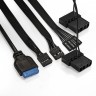 Корпус Miditower ExeGate EVO-5017-NPX600 (ATX, 600NPX 12см, 1*USB+1*USB3.0, HD аудио, черный, 2 вент. 12см с RGB подсветкой)