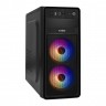 Корпус Miditower ExeGate EVO-5017-NPX700 (ATX, 700NPX 12см, 1*USB+1*USB3.0, HD аудио, черный, 2 вент. 12см с RGB подсветкой)