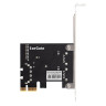Контроллер ExeGate EXE-342 (PCI-E x1 v2.0, 2*USB3.0 ext.+ 1*19pin int. (внутренние коннекторы для подключения 2*USB3.0 портов на корпусе), разъем доп.питания, VIA Labs Chipset VL805)