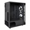 Корпус Miditower ExeGate i3 MATRIX-NPX500 (ATX, 500NPX 12см, 2*USB+1*USB3.0, HD аудио, черный, 2 вент. 18см с RGB подсветкой, пылевые фильтры, передняя и боковая панели - закаленное стекло)