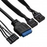 Корпус Miditower ExeGate AA-440U-AA350 (ATX, AA350 8 см, 2*USB+1*USB3.0, аудио, черный)