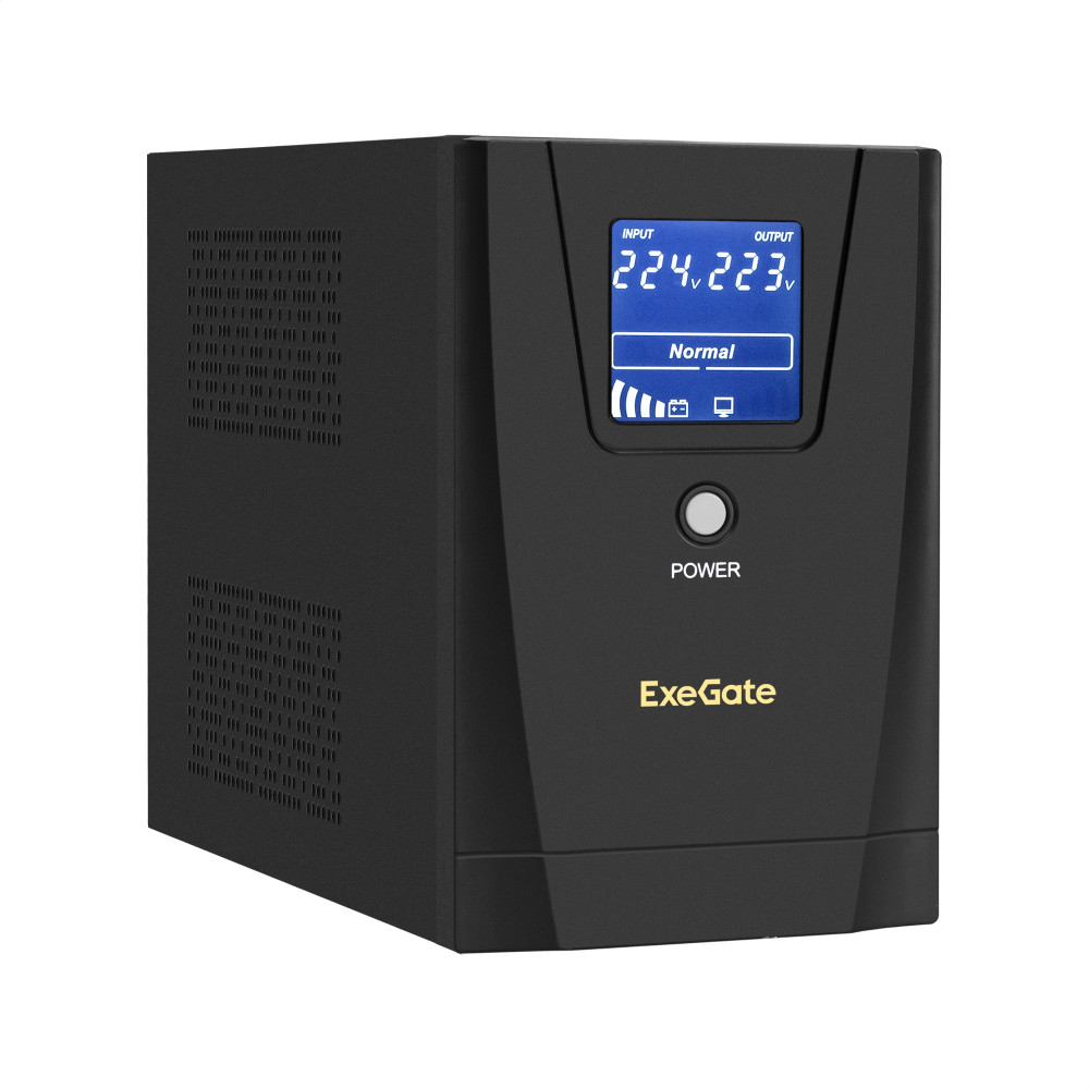 ИБП ExeGate SpecialPro Smart LLB-3000.LCD.AVR.6C13.RJ.USB (3000VA/1800W, LCD, AVR, 6*C13,RJ45/11,USB, батарея 12V 9Ah - 4 шт., металлический корпус, Black)