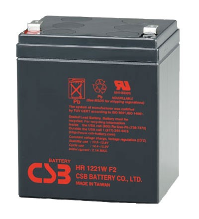 Аккумуляторная батарея CSB HR-1221W (12V, 5Ah, 21W) клеммы F2 (улучшенный аналог GP1245)