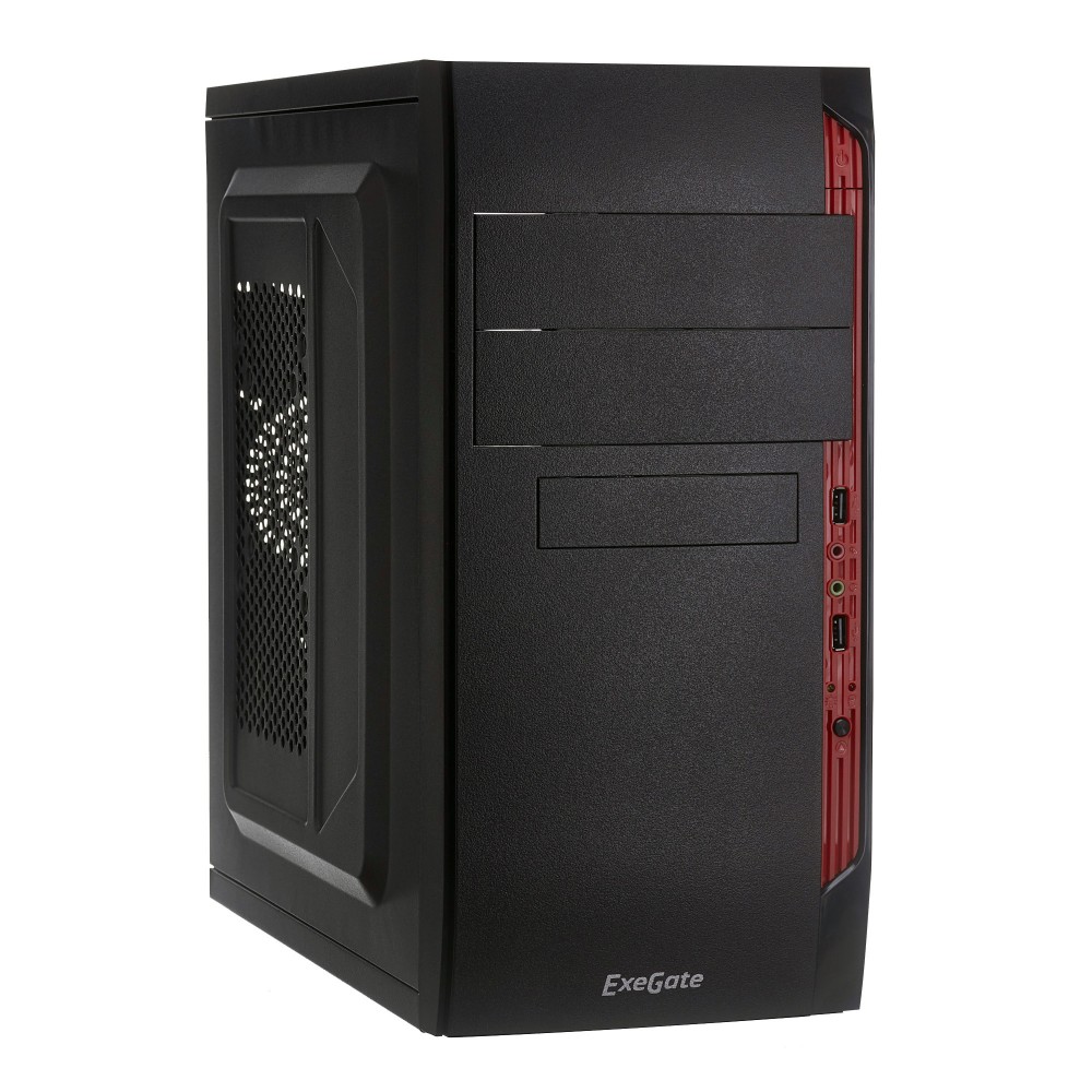 Корпус Minitower ExeGate QA-410-XP400 (mATX, БП XP400 с вент. 12см, 2*USB, аудио, черный)