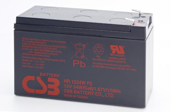 Аккумуляторная батарея CSB HR-1234W (12V, 9Ah, 34W) клеммы F2