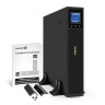 ИБП Pure Sine Wave ExeGate SinePower UHB-3000.LCD.AVR.8C13.RJ.USB.BC.2U (3000VA/2400W, LCD, AVR, 8*C13, RJ45/11, USB, батарея 12V 9Ah - 4шт, Rackmount 2U/Tower, возможность подключения до 2 внешних батарейных блоков 48В (поставляются отдельно), металличес