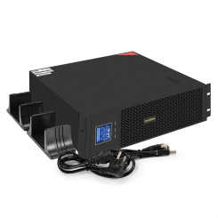 ИБП Pure Sine Wave ExeGate SinePower UHB-5000.LCD.AVR.6C13.RJ.USB.3U (5000VA/4000W, LCD, AVR, 6*C13, RJ45/11, USB, возможность подключения до десяти внешних батарейных блоков 48В (поставляются отдельно), Rackmount 3U/Tower, металлический корпус, Black)