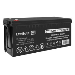 Аккумуляторная батарея ExeGate DT 12200 (12V 200Ah, болт М8)