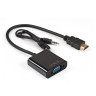 Кабель-переходник HDMI-VGA ExeGate EX-HDMIM-VGAF-3.5JackS-0.3 (19M/15F, 0,3м + аудио 3.5mm Jack M 0,5м) Преобразователь цифрового HDMI сигнала в VGA видео и стерео-аудио