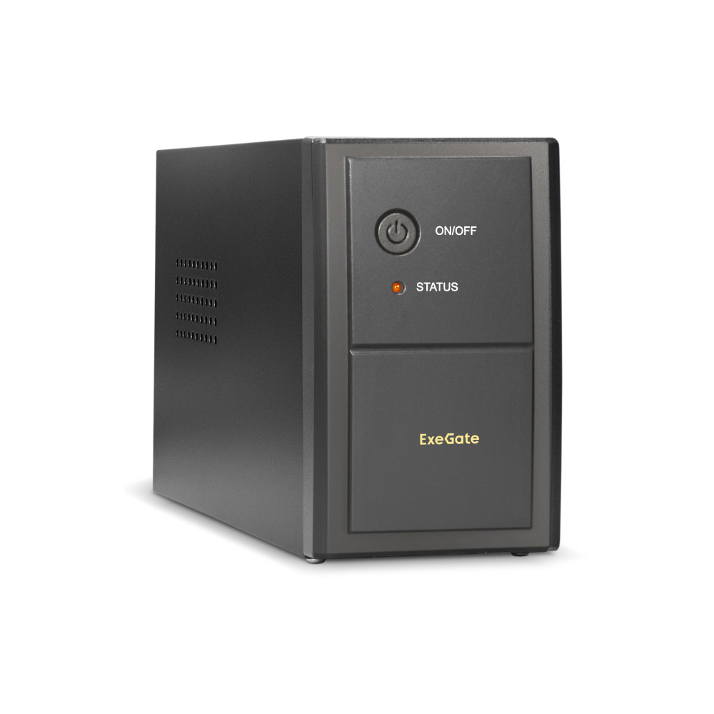 ИБП ExeGate Power Back BNB-400.LED.AVR.2SH (400VA/240W, LED, AVR, 2*Schuko, батарея 12V 4.5Ah, металлический корпус, Black)