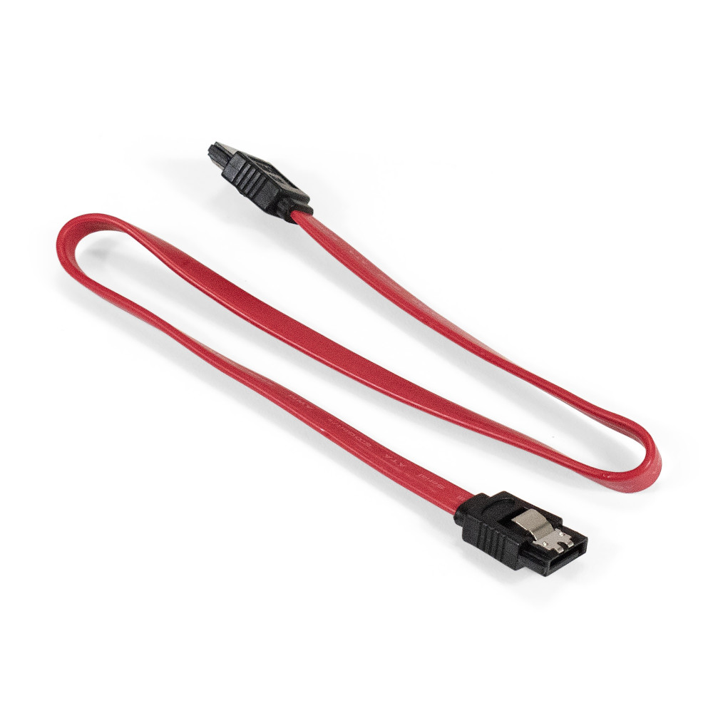 Кабель SATA ExeGate EX-CC-SATA-DATA-L (7pin/7pin, металлические защелки, 0,4-0,5м)