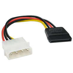Кабель питания SATA ExeGate EX-CC-SATA-PS (Molex 4pin/SATA15pin, 0,15м)