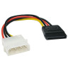 Кабель питания SATA ExeGate EX-CC-SATA-PS (Molex 4pin/SATA15pin, 0,15м)