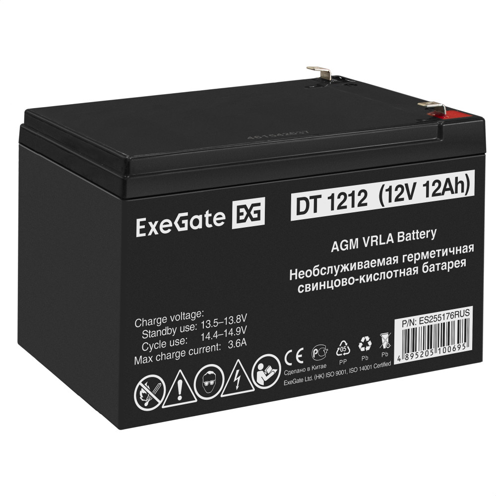 Аккумуляторная батарея ExeGate DT 1212-F2 (12V 12Ah, клеммы F2)