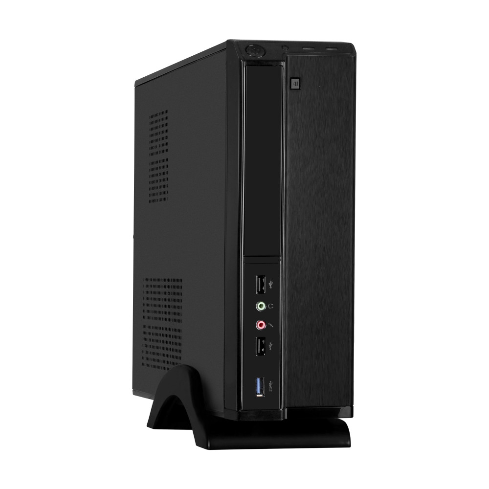 Корпус Desktop ExeGate MI-207U-350W-8 (miniITX/mATX, БП M350 с вент. 8см, 1*USB+1*USB3.0, аудио, черный)