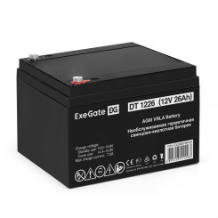 Аккумуляторная батарея ExeGate DT 1226-М5 (12V 26Ah, болт М5)