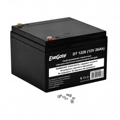 Аккумуляторная батарея ExeGate DT 1226 (12V 26Ah, под болт М5)