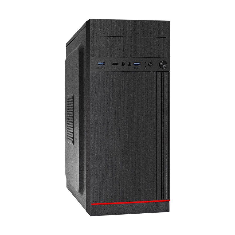 Корпус Miditower ExeGate AA-442U2-AA500 (ATX, AA500 8 см, 1*USB+2*USB3.0, аудио, черный)