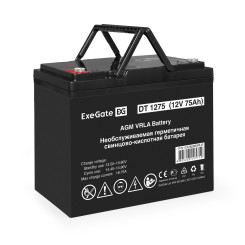 Аккумуляторная батарея ExeGate DT 1275 (12V 75Ah, болт М6)