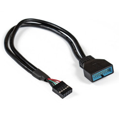 Кабель-переходник USB 2.0-USB 3.0 ExeGate EX-CC-U3U2-0.3 (9pin(F)/19pin(M), 0,3м)