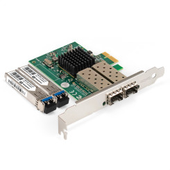 Комплект: Сетевой адаптер SFP ExeGate EXE-82576-F2 + 2xТрансивер Single-Mode до 20км ExeGate EXT-1G-SM1310-LC2-20KM (EX296229RUS: PCI-E x1 v2.0, порты 2x SFP (10/100/1000Mb/s), Gigabit Server NIC Intel Chipset 82576-F2 + 2xEX298328RUS: Tx:1310/Rx:1310 нм,