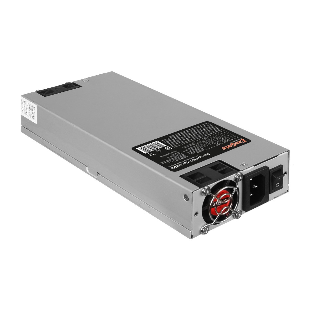 Серверный БП 300W ExeGate ServerPRO-1U-300DS (1U, 2x4cm fans, 24pin, (4+4)pin, 4xSATA, 2xIDE)