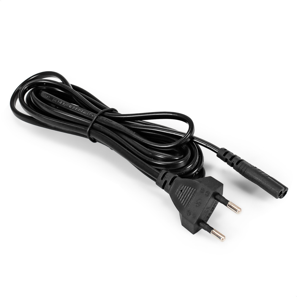 Кабель питания ноутбуков, аудио/видео ExeGate Power PCN-3P-EU->C7/2x0.5Cu (Евровилка CEE7/16->C7, VDE-250V-2*0.5mm2, медь, черный, 6A, 3м)