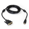 Кабель HDMI-DVI ExeGate EX-CC-HDMIM-DVIM-2.0 (19M/25M, dual link, 2 фильтра, 2м, позолоченные контакты)