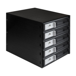 Корзина для HDD ExeGate HS535-12G (универсальная, на 5*3,5" SATA3/12G SAS HDD, занимает 3*5,25" отсека, RTL)