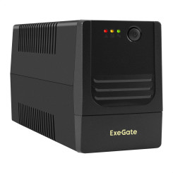 ИБП ExeGate Power NB-1000.LED.AVR.2SH.USB (1000VA/650W, LED, AVR, 2*Schuko, USB, батарея 12V 9Ah, Black)