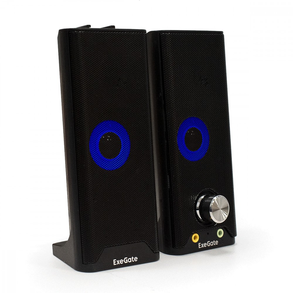 Саундбар-Акустическая система 2.0 ExeGate Accord 280 (питание USB, Bluetooth, 2х3Вт (6Вт RMS), 60-20000Гц, цвет черный, RGB подсветка, с возможностью трансформации в саундбар, Color Box)