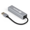 USB-Хаб (концентратор) 4-в-1 ExeGate DUB-4 (кабель-адаптер USB3.0 --> 4xUSB3.0, Plug&Play, корпус алюминиевый, серебристый)