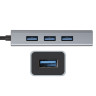 USB-Хаб (концентратор) 4-в-1 ExeGate DUB-4 (кабель-адаптер USB3.0 --> 4xUSB3.0, Plug&Play, корпус алюминиевый, серебристый)