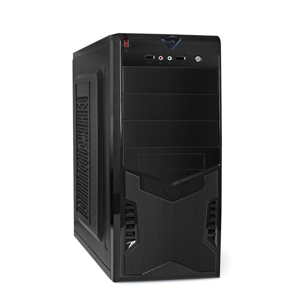 Корпус Miditower ExeGate CP-601-CP350 (ATX, БП CP350 с вент. 8см, 2*USB, аудио, черный)