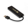 USB-Хаб (концентратор) 4-в-1 ExeGate DUB-4P/1 (кабель-адаптер USB3.0 --> 4xUSB3.0, доп. разъем USB Type-C для подключения источника питания, Plug&Play, черный)