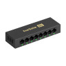 Коммутатор неуправляемый ExeGate EDES-1008D (8-портовый UTP 10/100Mbps, металлический корпус, с функцией энергосбережения (EEE), настольный/настенный)