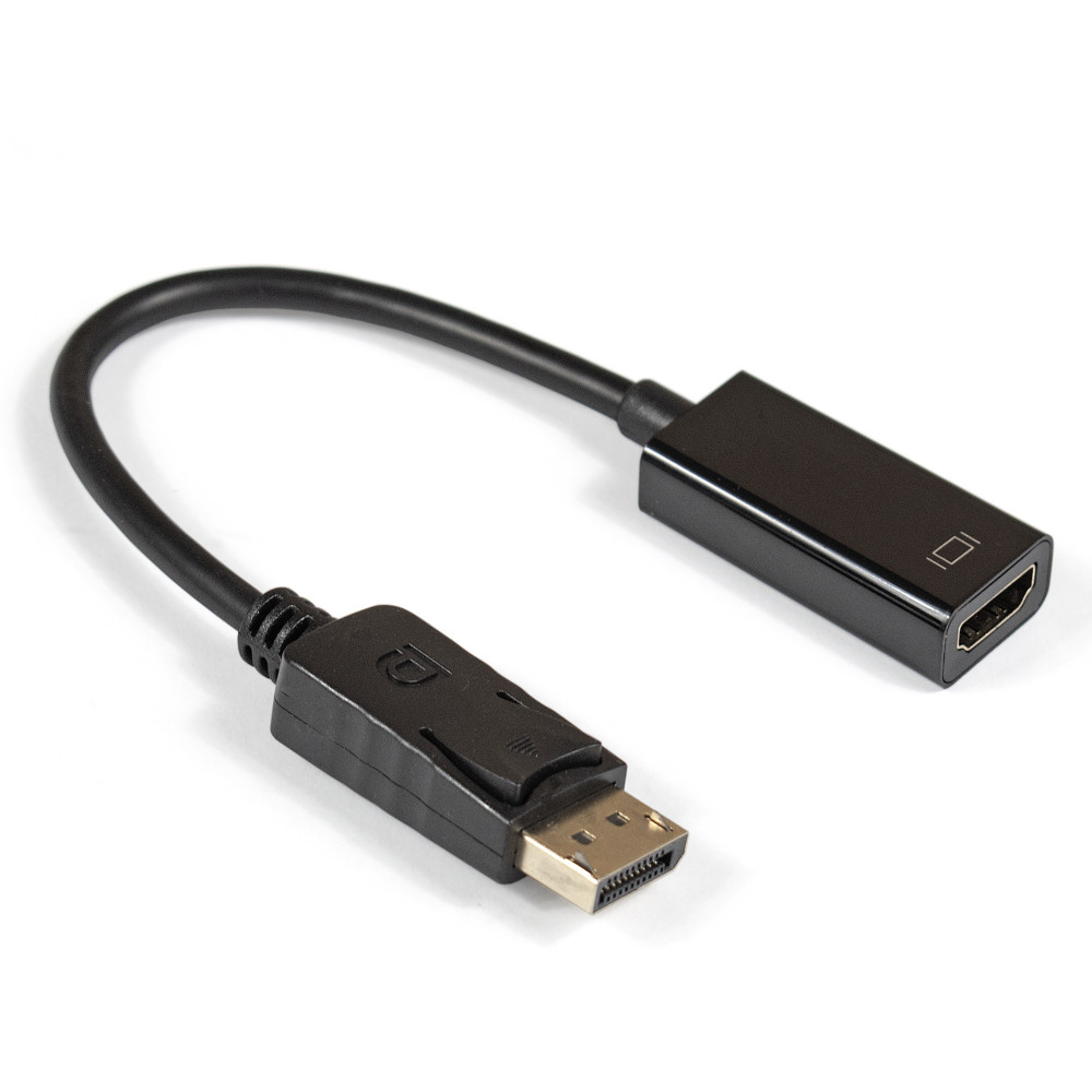 Кабель-переходник DisplayPort-HDMI ExeGate EX-DPM-HDMIF-0.15 (20M/19F, 0,15м)