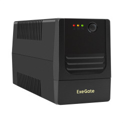 ИБП ExeGate Power NB-650.LED.AVR.2SH (650VA/390W, LED, AVR, 2*Schuko, батарея 12V 7.2Ah, Black)