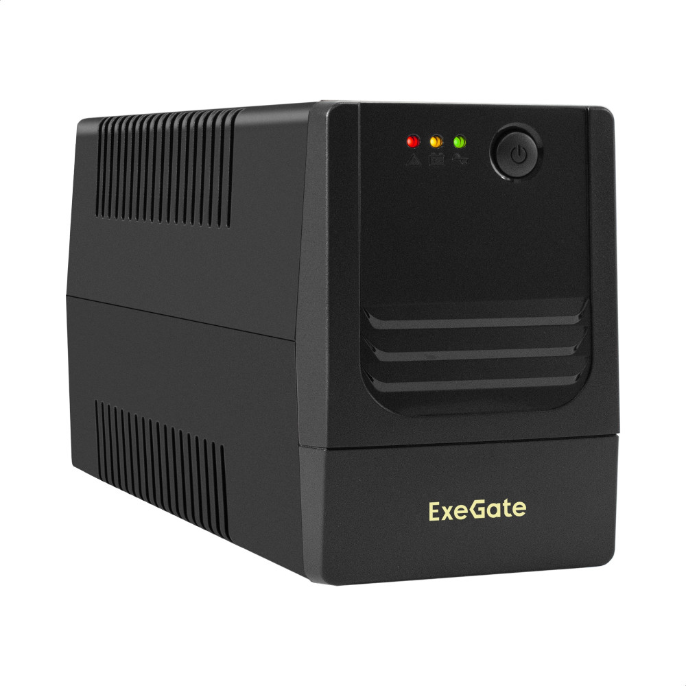 ИБП ExeGate Power NB-850.LED.AVR.2SH (850VA/510W, LED, AVR, 2*Schuko, батарея 12V 9Ah, Black)