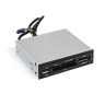 Картридер USB2.0 ExeGate <CR-415> 3.5", мультиформатный: CF/SD/MMC/MS/MS Duo/MS pro/T flash, черный, металл