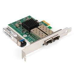 Комплект: Сетевой адаптер SFP ExeGate EXE-82576-F2 + Трансивер Single-Mode до 20км ExeGate EXT-1G-SM1310-LC2-20KM (EX296229RUS: PCI-E x1 v2.0, порты 2x SFP (10/100/1000Mb/s), Gigabit Server NIC Intel Chipset 82576-F2 + EX298328RUS: Tx:1310/Rx:1310 нм, до 