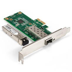 Комплект: Сетевой адаптер SFP ExeGate EXE-i210-F1 + Трансивер Multi-Mode до 550м EXT-1G-MM850-LC2-550M (EX296228RUS: PCI-E x1 v2.0, порты 1x SFP (10/100/1000Mb/s), Gigabit Server NIC Intel Chipset I210-F1 + EX298329RUS: Tx:850/Rx:850 нм, до 500 м, разъем 