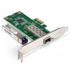 Комплект: Сетевой адаптер SFP ExeGate EXE-i210-F1 + Трансивер Single-Mode до 20км EXT-1G-SM1310-LC2-20KM (EX296228RUS: PCI-E x1 v2.0, порты 1x SFP (10/100/1000Mb/s), Gigabit Server NIC Intel Chipset I210-F1 + EX298328RUS: Tx:1310/Rx:1310 нм, до 20 км, раз