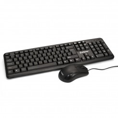 Комплект ExeGate Professional Standard Combo MK120 (клавиатура влагозащищенная 104кл. + мышь оптическая 1000dpi, 3 кнопки и колесо прокрутки, длина кабелей 1,5м; USB, черный, ColorBox)